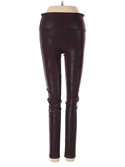 Pre-owned Spanx Leggings In Burgundy
