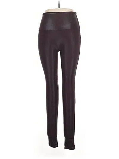 Pre-owned Spanx Leggings In Burgundy