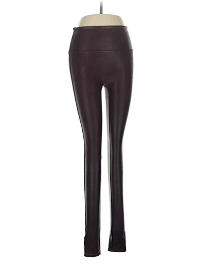 Pre-owned Spanx Leggings In Burgundy
