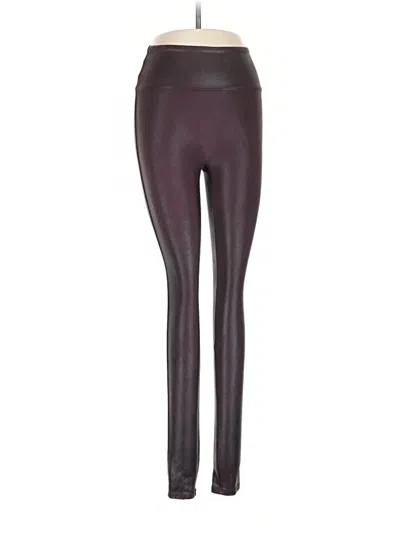 Pre-owned Spanx Leggings In Burgundy