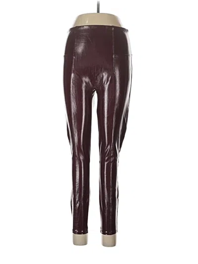 Pre-owned Spanx Leggings In Burgundy