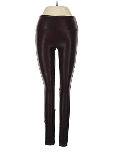 Pre-owned Spanx Leggings In Burgundy