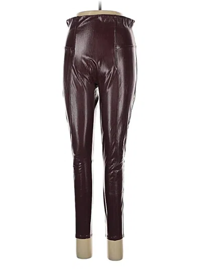 Pre-owned Spanx Leggings In Burgundy