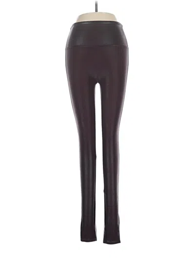 Pre-owned Spanx Leggings In Burgundy