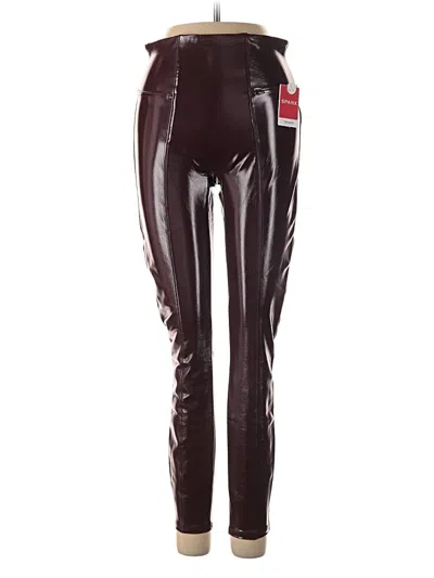 Pre-owned Spanx Leggings In Burgundy