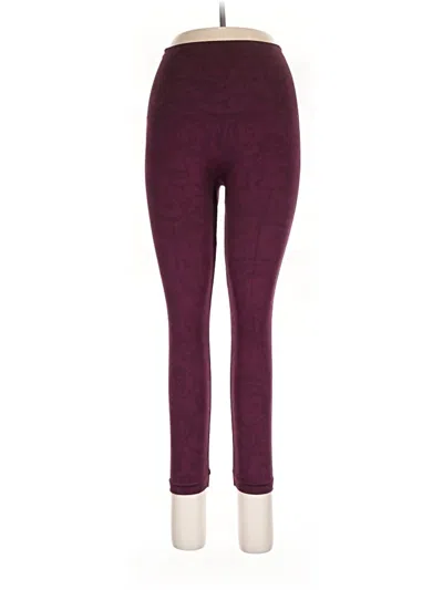 Pre-owned Spanx Leggings In Burgundy