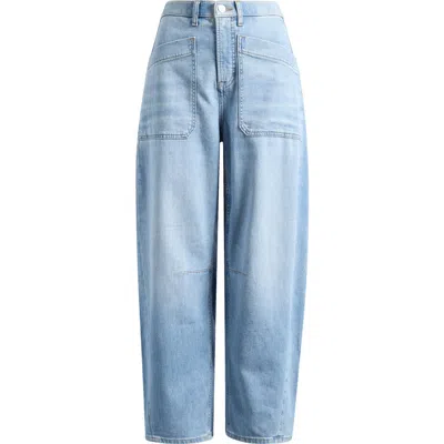 Spanx ® Lightweight High Waist Barrel Leg Jeans In Blue