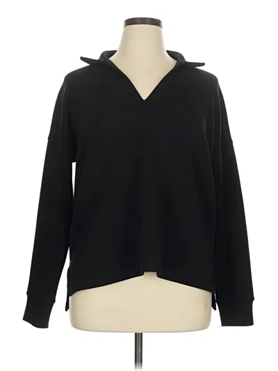 Pre-owned Spanx Long Sleeve Blouse In Black