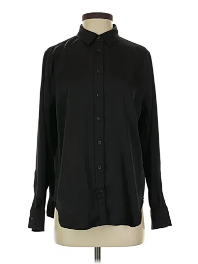 Pre-owned Spanx Long Sleeve Blouse In Black