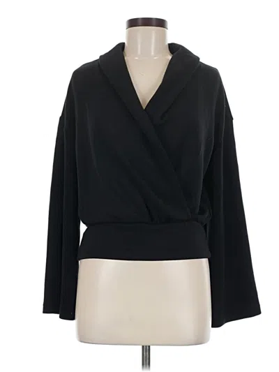 Pre-owned Spanx Long Sleeve Blouse In Black