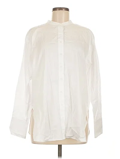 Pre-owned Spanx Long Sleeve Blouse In Ivory