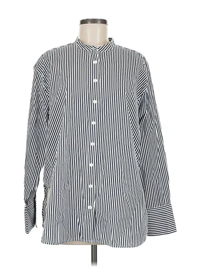 Pre-owned Spanx Long Sleeve Blouse In Silver