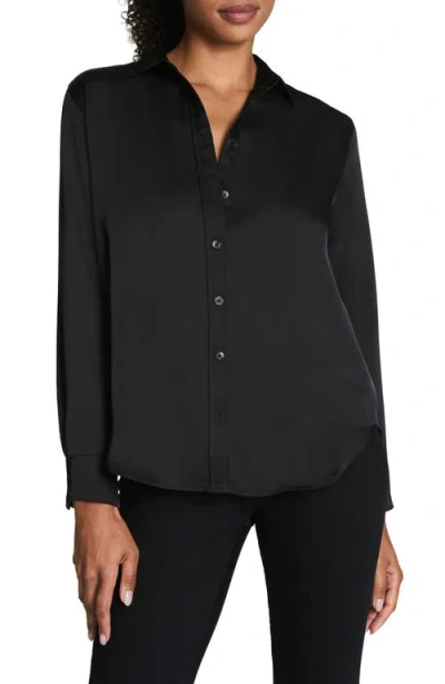 Spanx ® Long Sleeve Button-up Shirt In Black