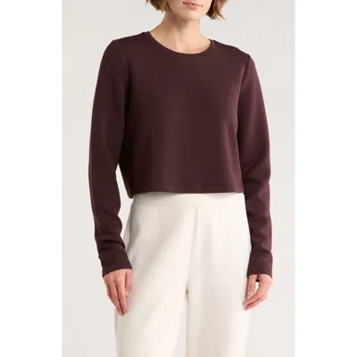 Spanx ® Long Sleeve Knit T-shirt In Brown