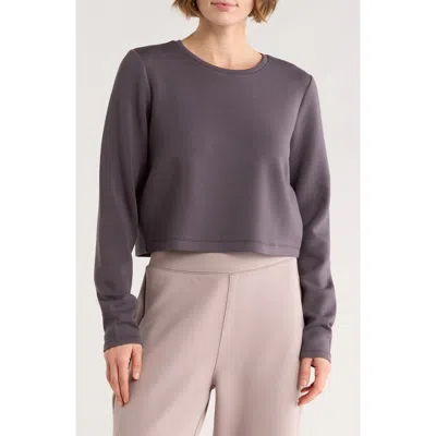 Spanx ® Long Sleeve Knit T-shirt In Gray