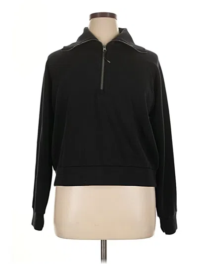 Pre-owned Spanx Long Sleeve Polo Shirt In Black