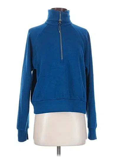 Pre-owned Spanx Long Sleeve Top Blue Turtleneck Tops