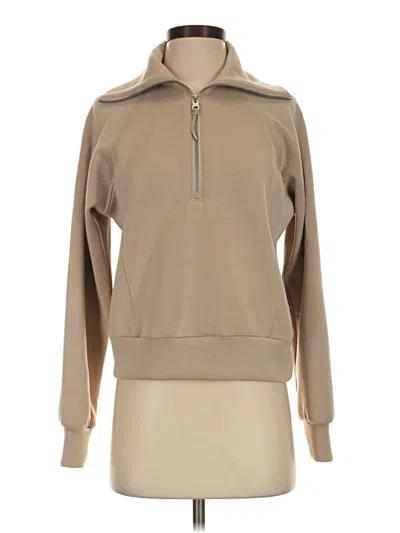 Pre-owned Spanx Long Sleeve Top Tan Turtleneck Tops