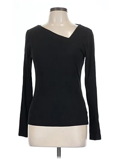 Pre-owned Spanx Long Sleeve T-shirt In Black