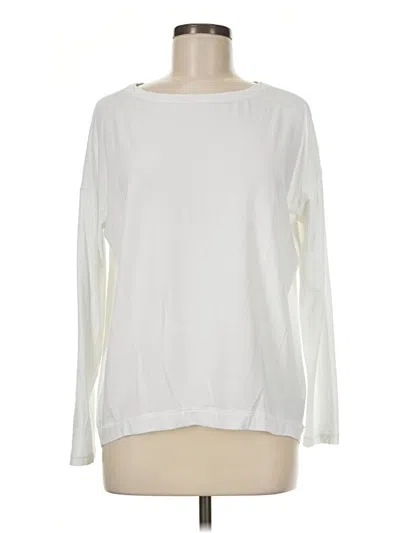 Pre-owned Spanx Long Sleeve T-shirt In Ivory