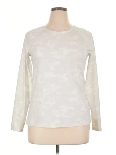 Pre-owned Spanx Long Sleeve T-shirt In Ivory