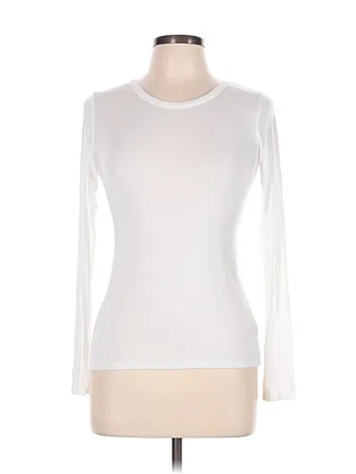 Pre-owned Spanx Long Sleeve T-shirt In White