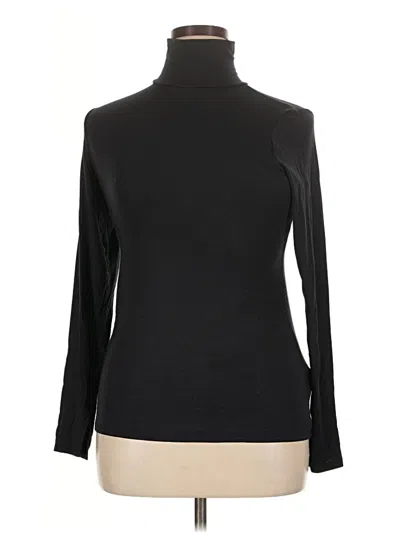 Pre-owned Spanx Long Sleeve Turtleneck In Black