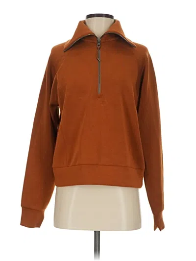 Pre-owned Spanx Long Sleeve Turtleneck In Brown