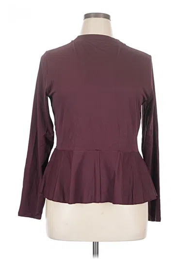 Pre-owned Spanx Long Sleeve Turtleneck In Burgundy