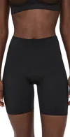 Spanx Low Back Mid-thigh Shapewear Very Black In Black