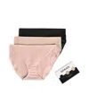 Spanx Fit To You Bikini 3 Pack In Black Or Multi (beige/blk)