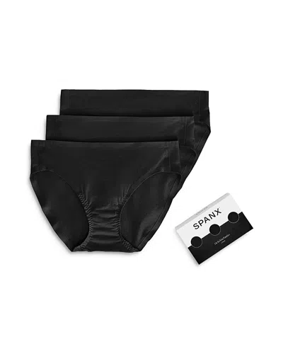 Spanx Low Rise Cheeky, Pack Of 3 In Very Black