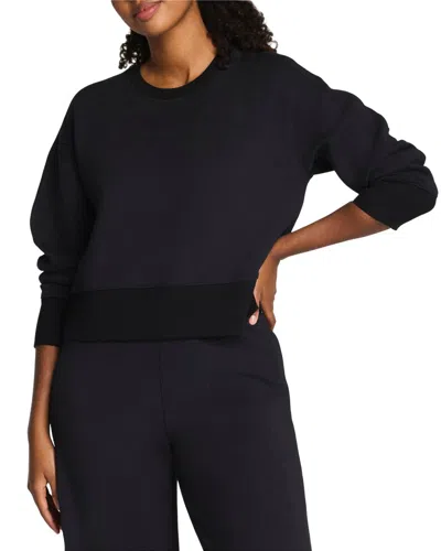 Spanx Luxe Crewneck Top In Black
