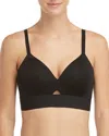 Spanx Mesh Panel Medium Impact Sports Bra In Black