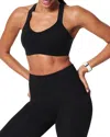 Spanx Mid Impact Sports Bra In Very Black