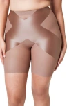 Spanx Mid-rise Shaper Shorts In Cafe Au Lait