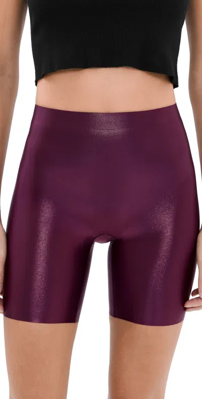 Spanx Mid Thigh Shorts Plumberry In Purple