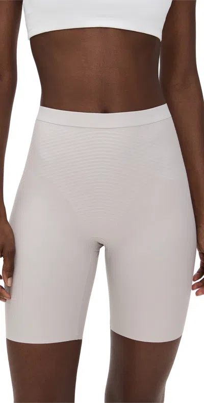 Spanx Midthigh Shorts French Grey In White