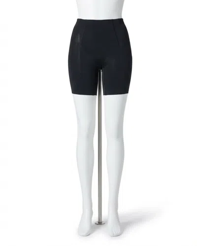 Spanx Mid-thigh Shorts In Very Black