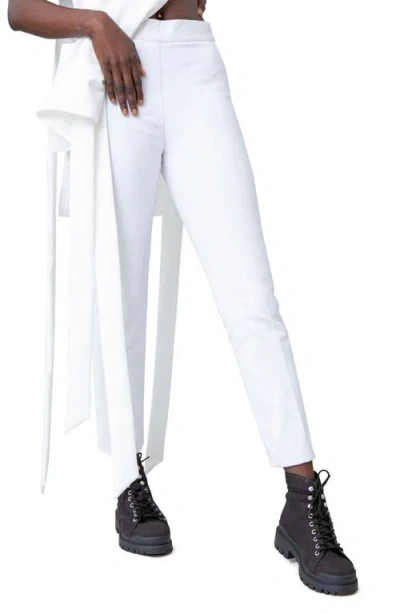 Spanx ® On The Go Slim Straight Ankle Pants With Ultimate Opacity Technology In Classic White