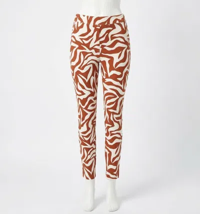 Spanx On The Go Zebra Print Pant In Clay, White In Multi