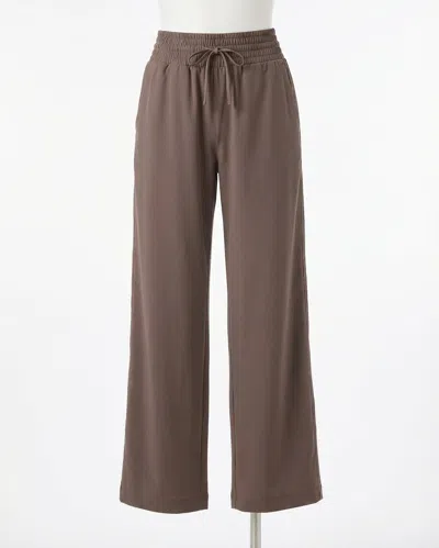 Spanx On The Move Wide Leg Pants In Smoke In Brown