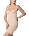 Spanx Thinstincts® Open Bust Mid Thigh Bodysuit In Soft Nude