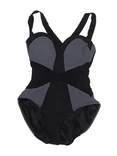 Pre-owned Spanx One Piece Swimsuit In Gray