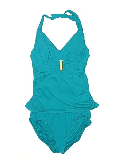 Pre-owned Spanx One Piece Swimsuit In Teal