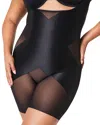 Spanx Open-bust X Mid-thigh Bodysuit In Very Black