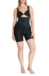 Spanx ® Open Bust Mid Thigh Shaper Bodysuit In Black