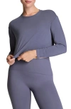 Spanx ® Outpace Crop Long Sleeve Top In Blue