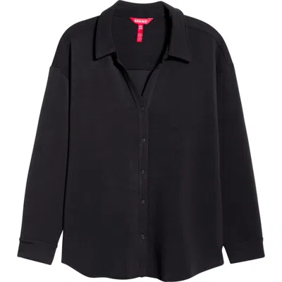 Spanx ® Oversize Button-up Shirt In Black