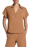 Spanx ® Oversize Short Sleeve Collared Shirt In Brown